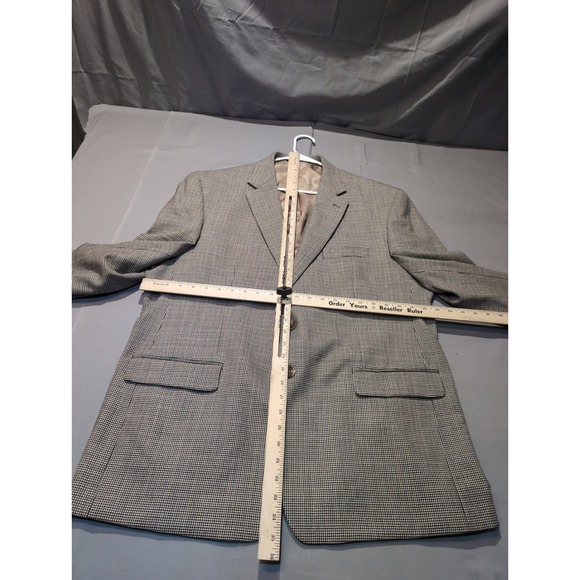 Lauren Ralph Lauren Mens Blazer 48R Brown Houndstooth 100% Wool Sport Coat - Picture 6 of 9